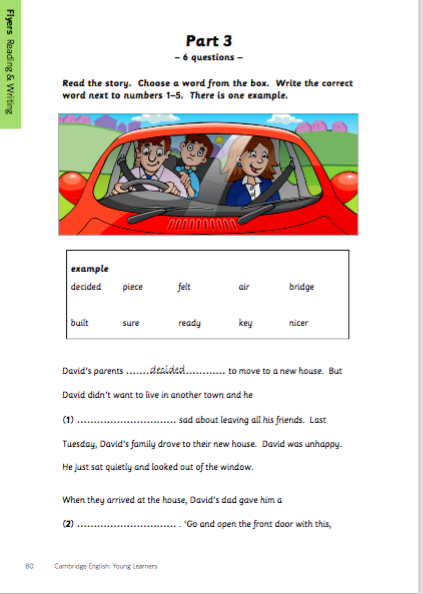 Teaching Together How To Do Well In A2 Flyers Reading And Writing Part 3 Teaching Together