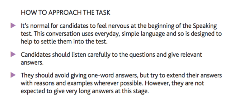 Teaching Together Personal questions in A2 Key, B1 Preliminary, B2 ...