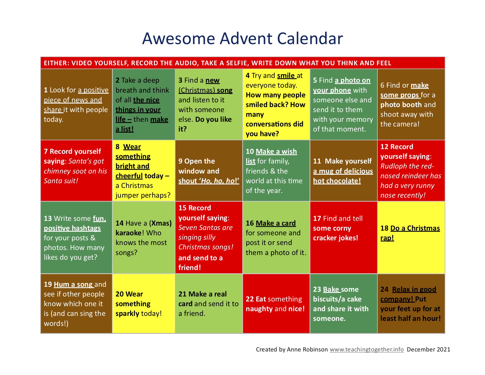 Teaching Together Awesome Advent Calendar Day 3 Find a new Christmas